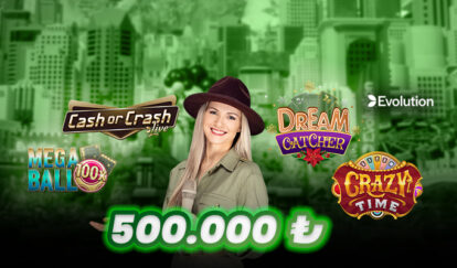 CANLI CASINO'DA 500.000 TL ÖDÜLLÜ KAMPANYA crazy time