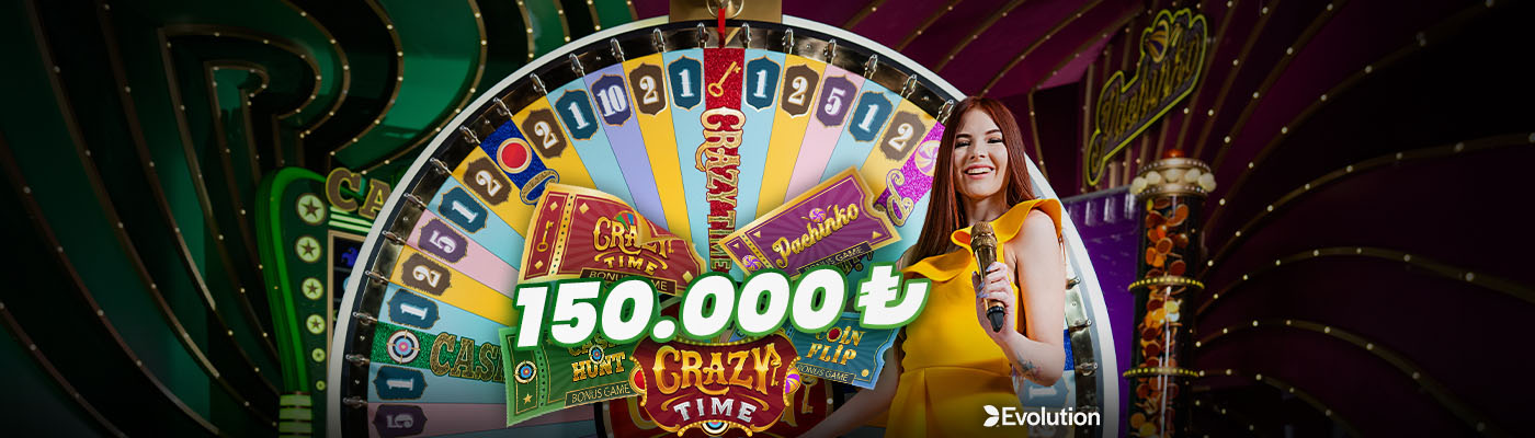 CRAZY TIME'DA GÜNLÜK NAKİT ÖDÜLLER 150000